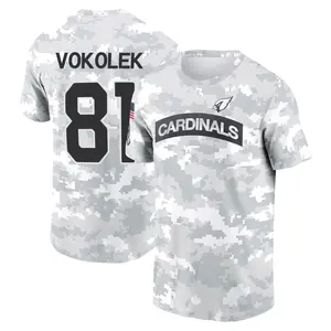 Youth Travis Vokolek Arizona Cardinals Arctic Camo 2024 Salute to Service Performance T-Shirt
