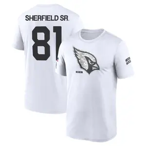 Youth Trent Sherfield Sr. Arizona Cardinals White 2024 Salute to Service Legend Performance T-Shirt