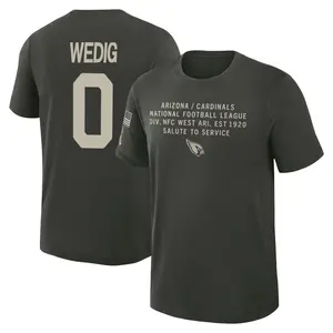 Youth Trey Wedig Arizona Cardinals Dark/Green 2025 Salute to Service Sideline Slub T-Shirt