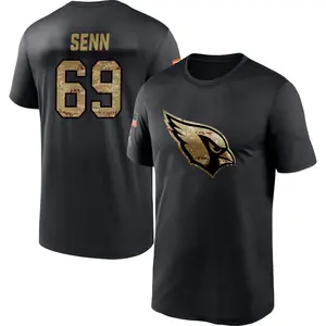 Youth Valentin Senn Arizona Cardinals Black 2020 Salute To Service Performance T-Shirt