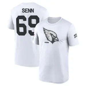 Youth Valentin Senn Arizona Cardinals White 2024 Salute to Service Legend Performance T-Shirt