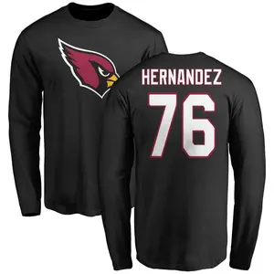 Youth Will Hernandez Arizona Cardinals Name & Number Logo Long Sleeve T-Shirt - Black