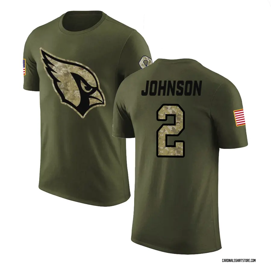 Youth Will Johnson Arizona Cardinals Olive Salute to Service Legend T-Shirt