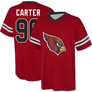 Youth Zachary Carter Arizona Cardinals Red Name & Number Game Day V-Neck T-Shirt