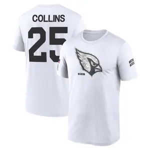 Youth Zaven Collins Arizona Cardinals White 2024 Salute to Service Legend Performance T-Shirt